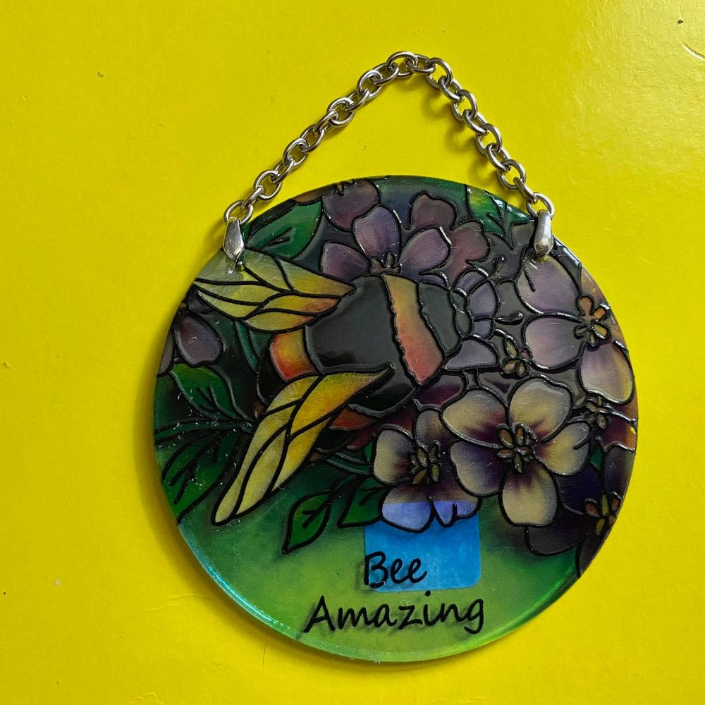 Stained  Glass  Sun  Light  Catcher  Bee  Amazing